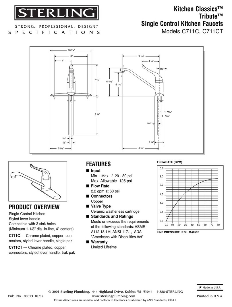 Sterling Plumbing C711C Specification sheet
