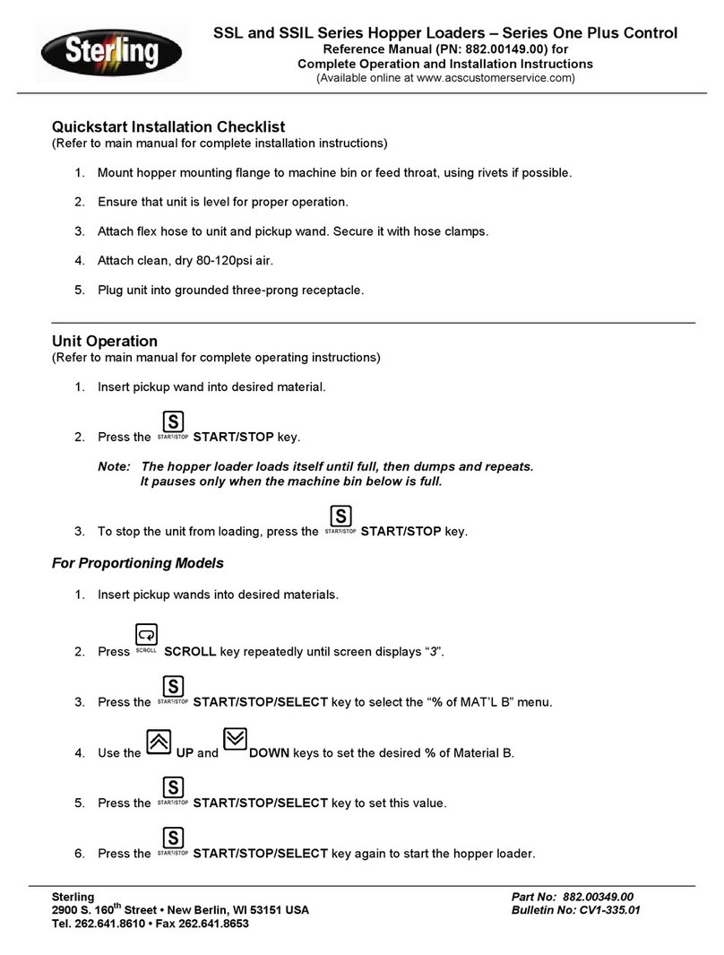 Sterling SSIL Series User manual