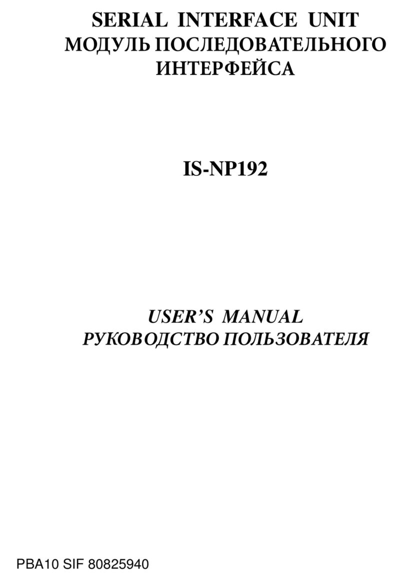 Star Micronics Serial Interface Unit IS-NP192 user manual Star Micronics Serial Interface Unit IS-NP192 user manual