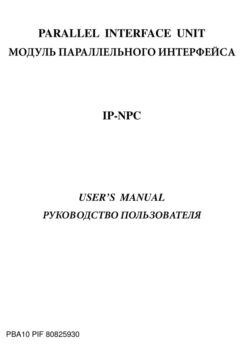 Star Micronics Parallel Interface Unit IP-NPC User manual