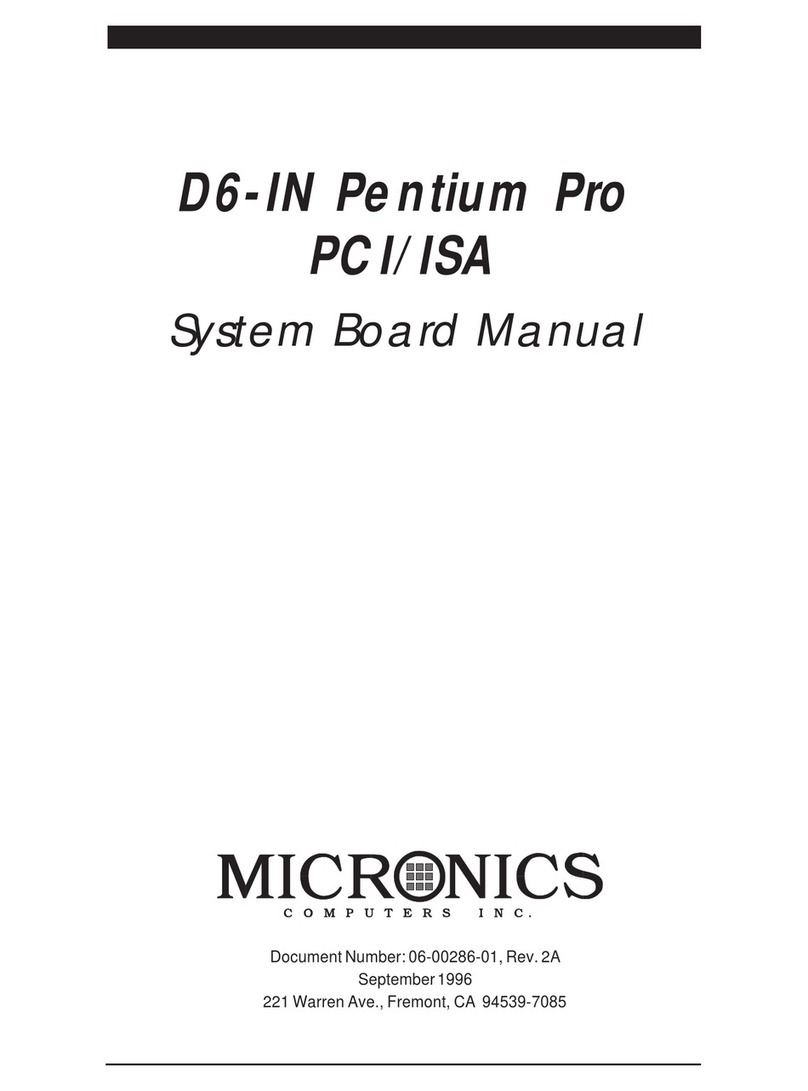 Micronics PCI/ISA System Board D6-IN user manual