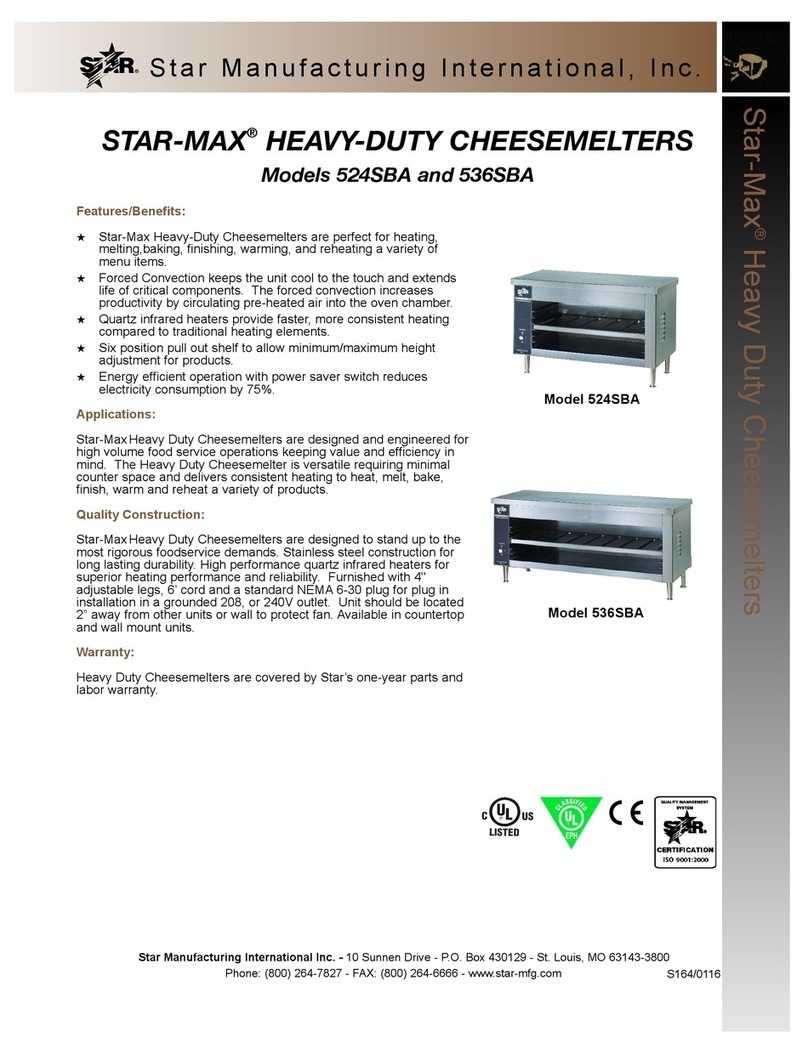 Star Manufacturing STAR-MAX 524SBA Specification sheet