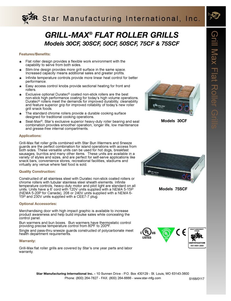 Star Manufacturing Grill-Max 30CF Specification sheet