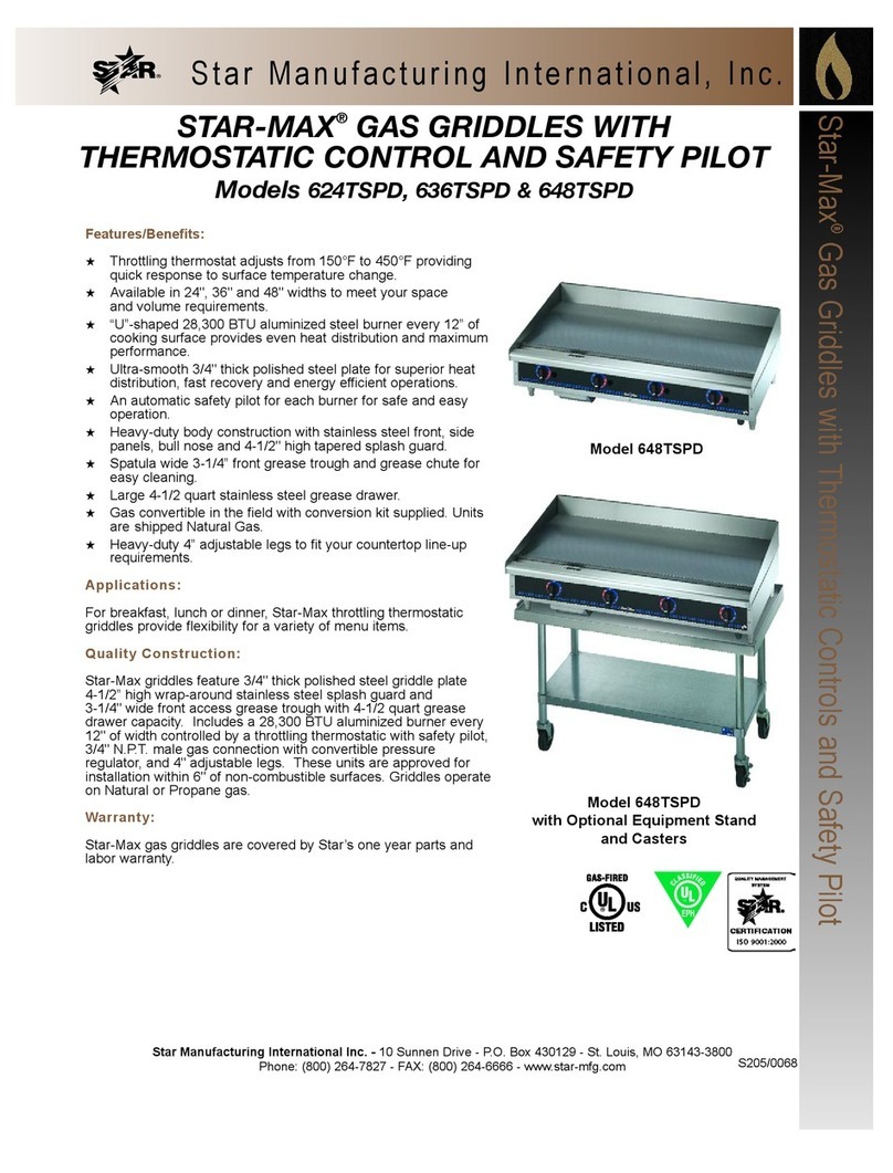 Star Manufacturing Star-Max 624TSPD Specification sheet