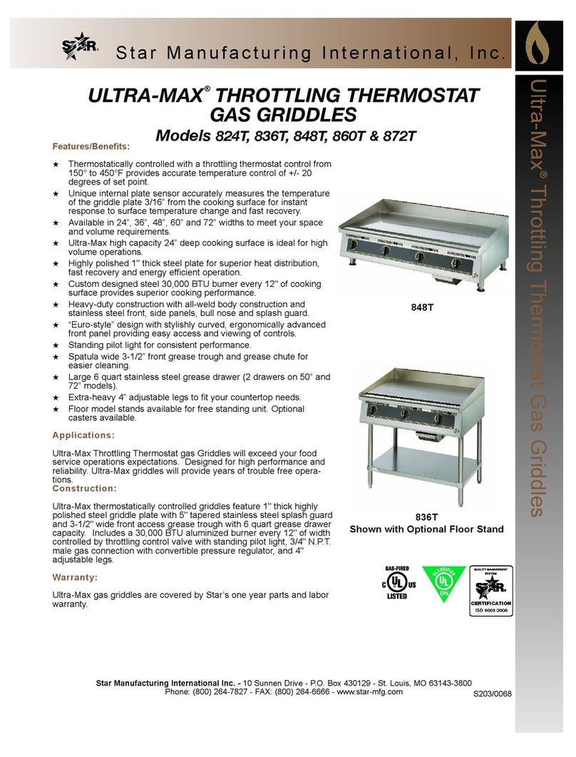 Star Manufacturing ULTRA-MAX 824T Specification sheet