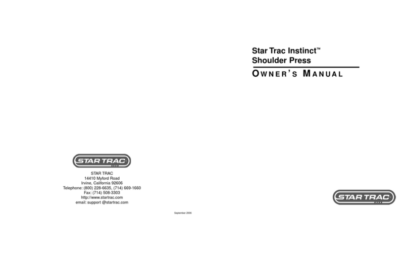 Star Trac Shoulder Press owner's manual Star Trac Shoulder Press owner's manual