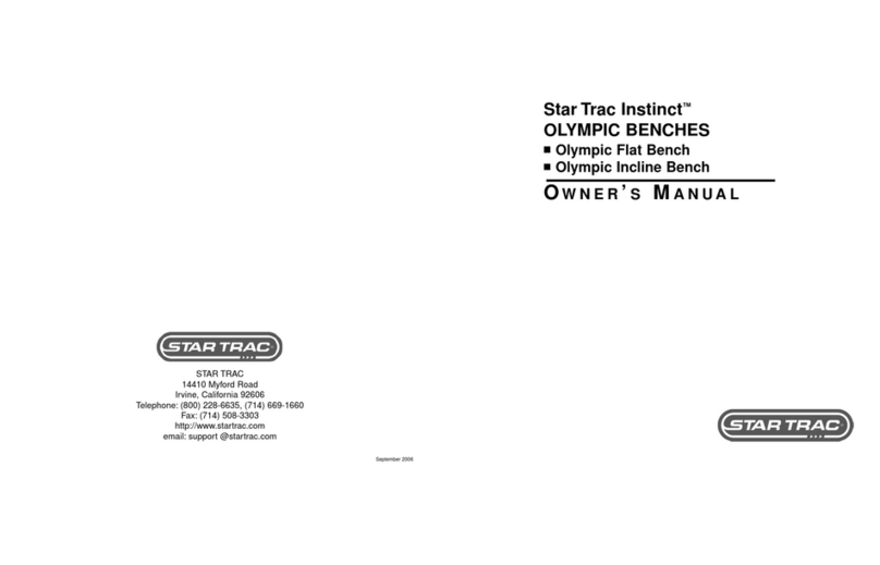 Star Trac Instinct Olympic Bench owner's manual