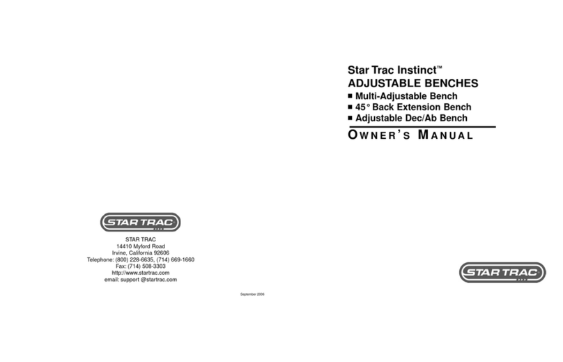 Star Trac Adjustable Benches none owner's manual