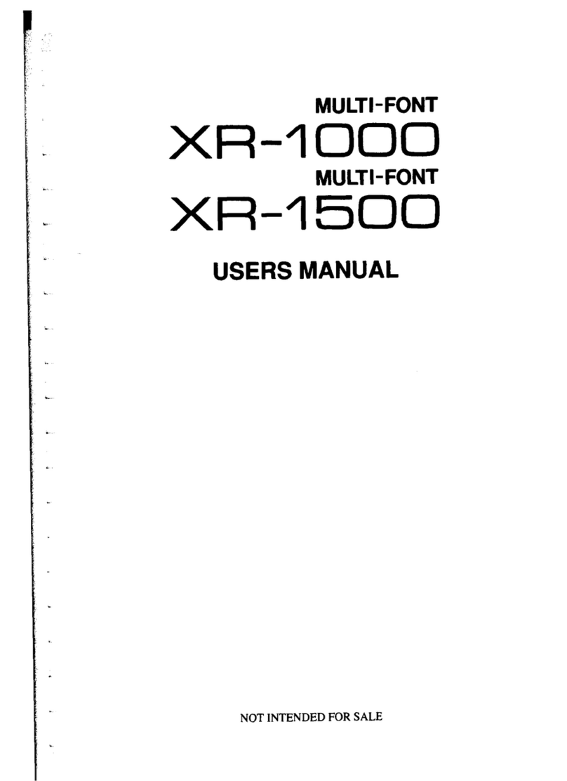 Star Micronics Multi-Font XR-1000 User manual