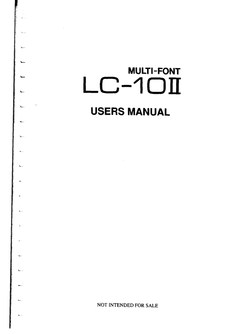 Star Micronics Multi-Font LC-IOII User manual