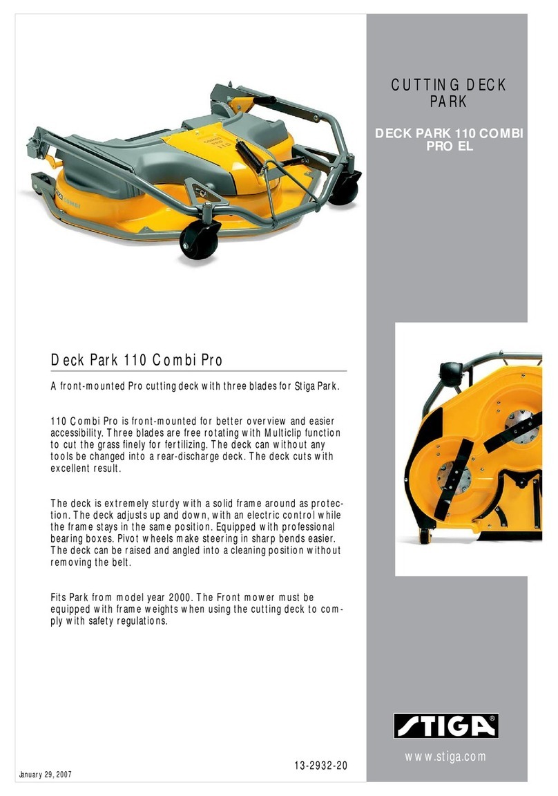 Stiga DECK PARK 110 COMBI PRO EL datasheet