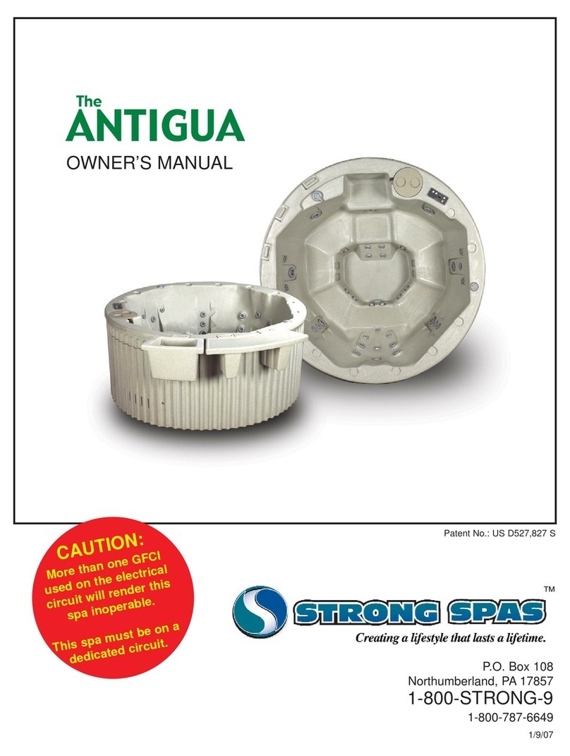 Strong Pools and Spas The Antigua Strong Spas The Antigua owner's manual