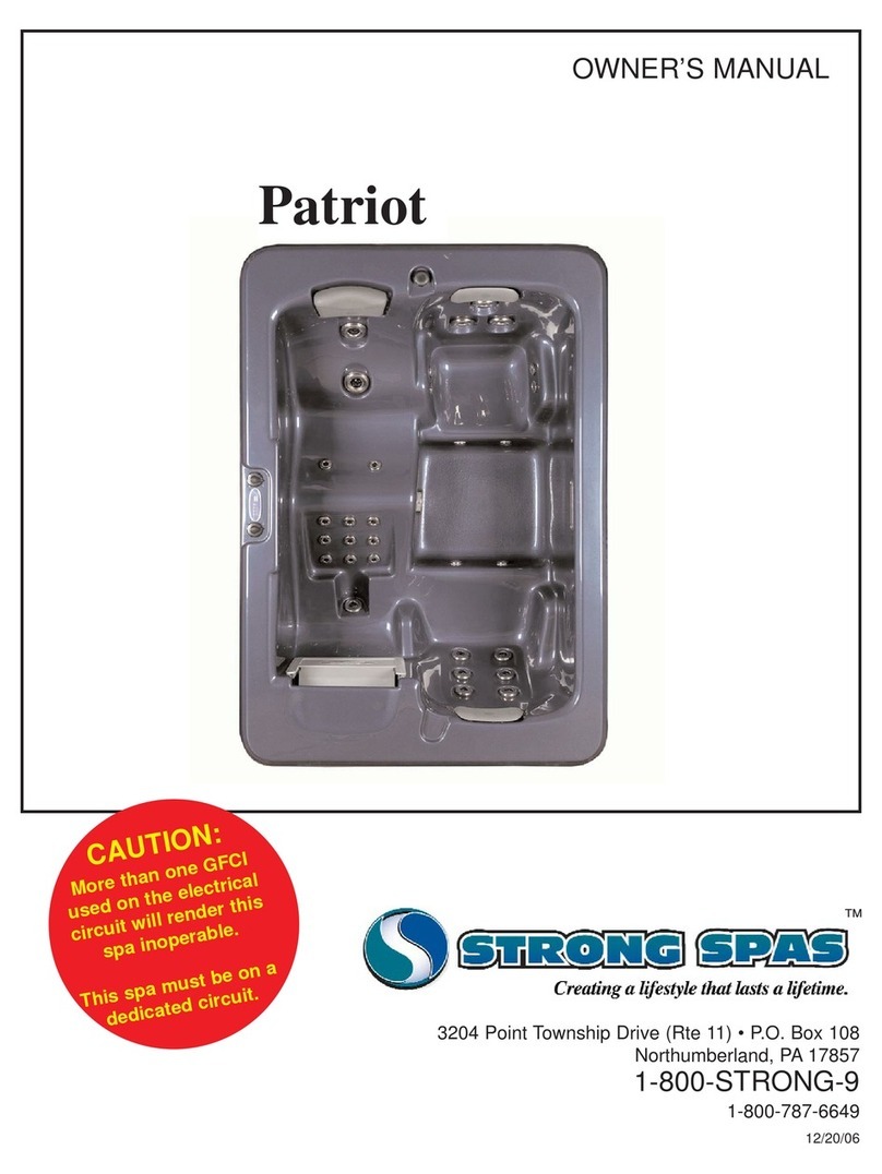 Strong Pools and Spas Patriot Spa User manual