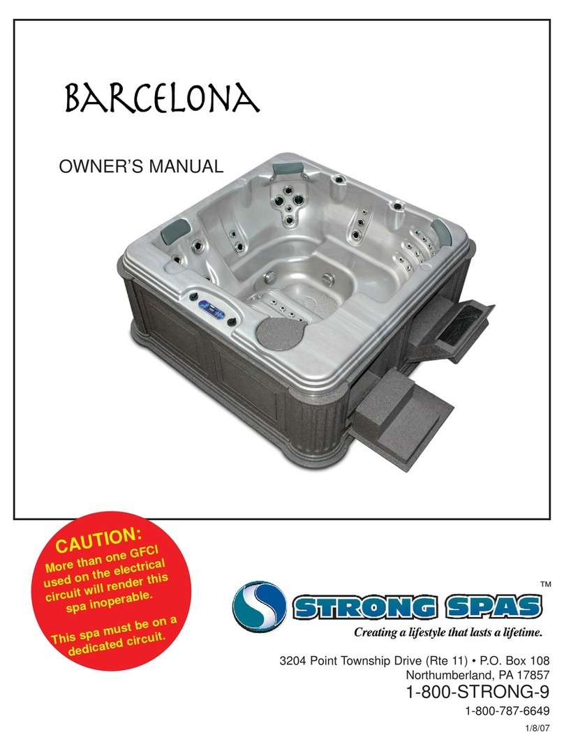 Strong Pools and Spas Barcelona owner's manual
