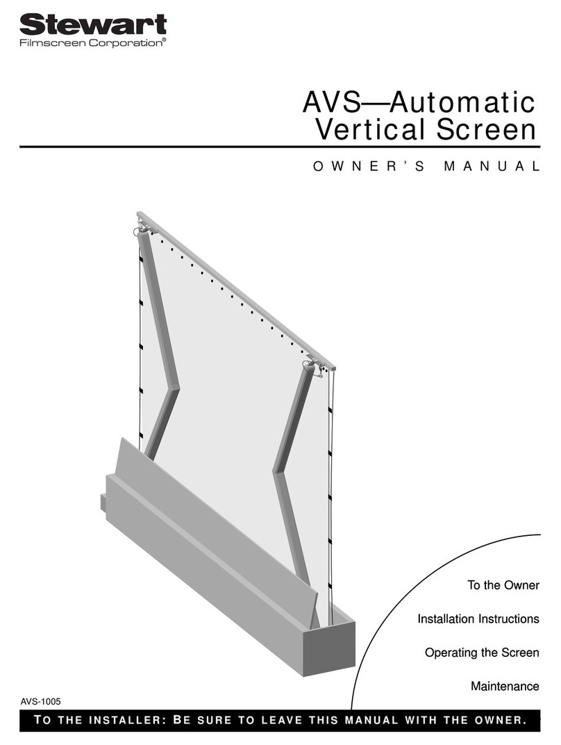 Stewart Filmscreen AVS-1005 owner's manual Stewart Filmscreen AVS-1005 owner's manual