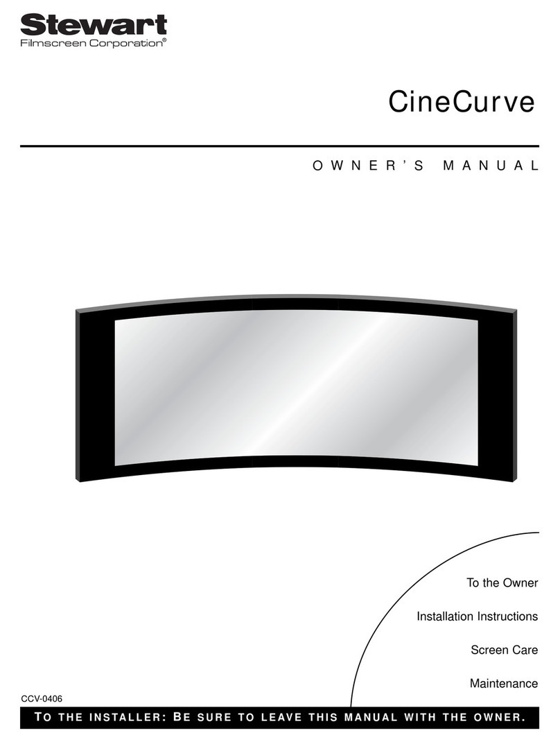 Stewart Filmscreen Projection HDTV installation instructions