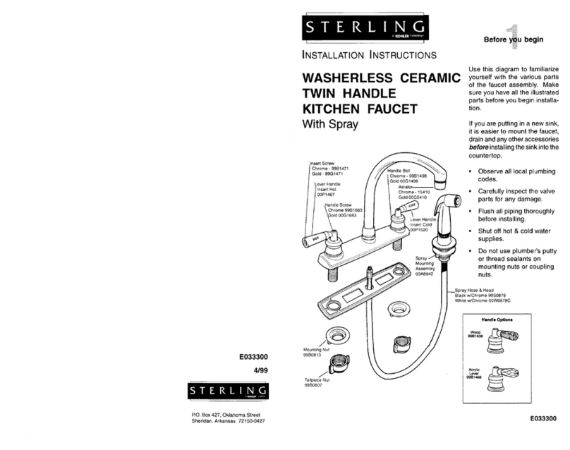 Sterling E033300 installation instructions