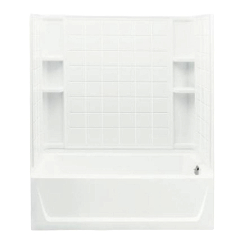 Sterling Plumbing Wall Surround with Backer Boards 71124106 Specification sheet