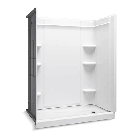 Sterling Plumbing Shower Receptor and Wall Surround with Backer Boards... Specification sheet