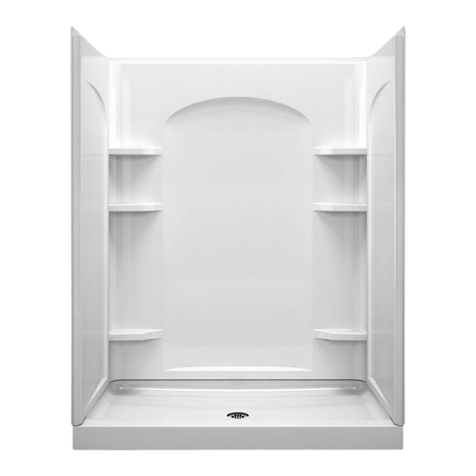 Sterling Plumbing Shower Receptor and Wall Surround with Backer Boards... User manual Sterling Plumbing Shower Receptor and Wall Surround with Backer Boards... User manual