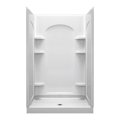 Sterling Plumbing Shower Receptor and Wall Surround with Backer Boards... Specification sheet