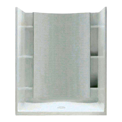 Sterling Plumbing Shower Receptor and Wall Surround 72260100 Specification sheet