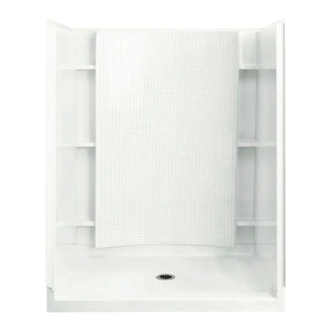 Sterling Plumbing Shower Receptor and Wall Surround 72270100 Specification sheet