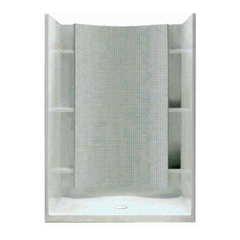Sterling Plumbing Shower Receptor and Wall Surround 72250100 Specification sheet
