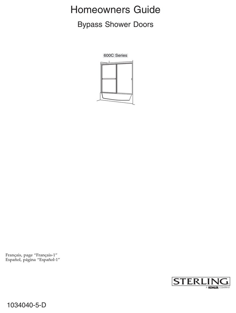 Sterling Bypass Shower Doors 600C Series Homeowner's guide Sterling Bypass Shower Doors 600C Series Homeowner's guide