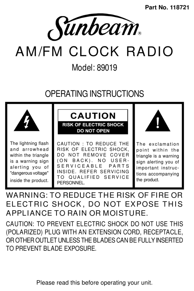 Sunbeam 89019 User manual