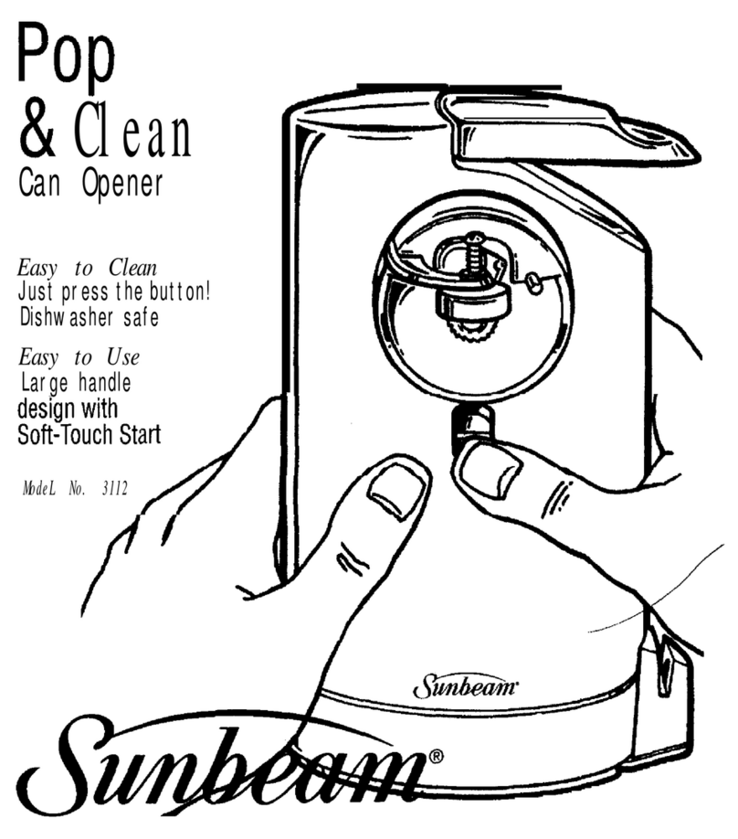 Sunbeam 3112 /Y user manual