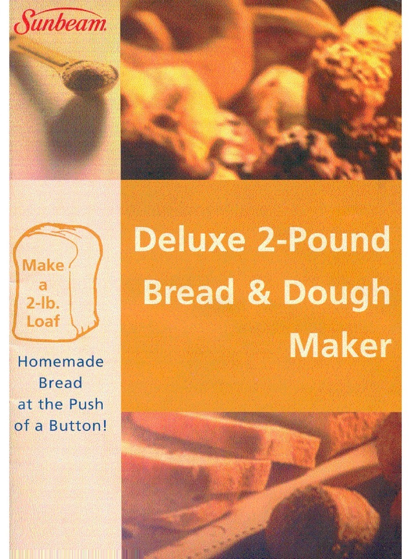 Sunbeam Deluxe 2-Pound Bread & Dough Maker user manual