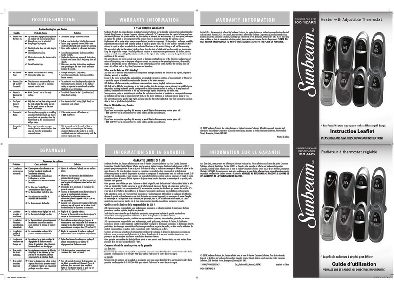 Sunbeam SCH8212 Manual