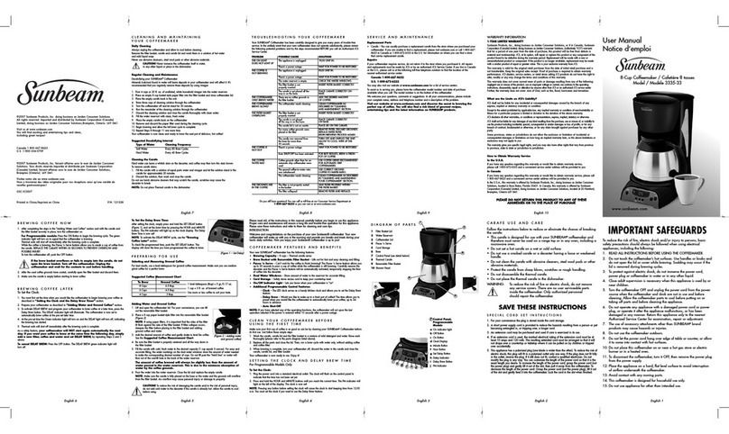 Sunbeam 3335-33 user manual