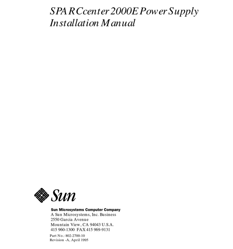 Sun Microsystems SPARCcenter 2000E User manual