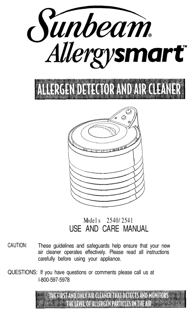Sunbeam ALLERGYSMART 2540 User manual