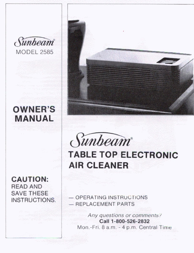 Sunbeam 2585 owner's manual