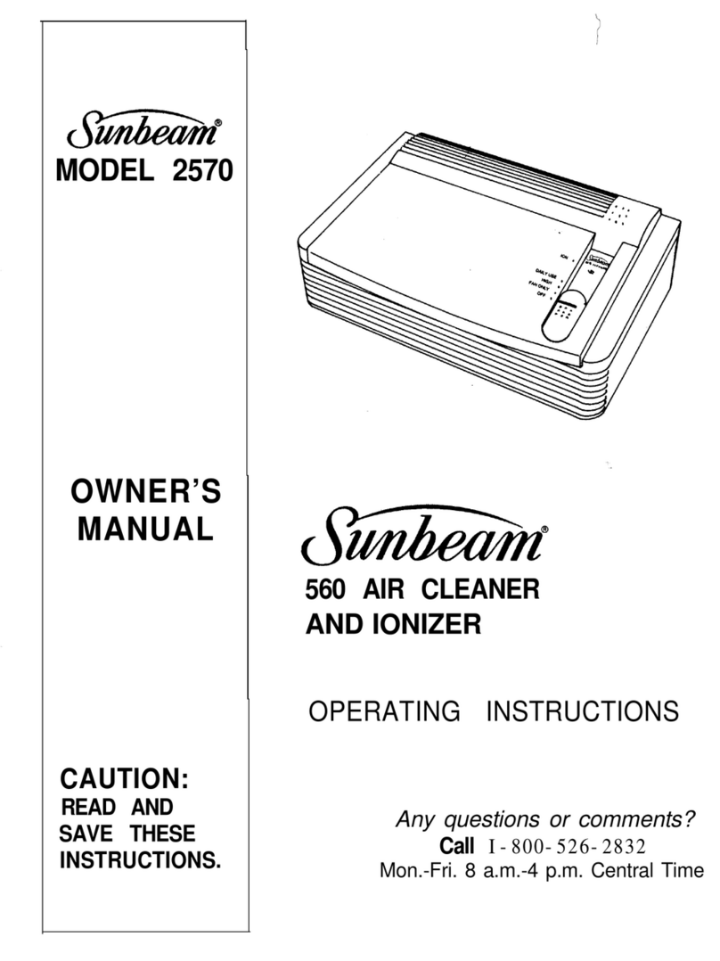Sunbeam 2570 Owner's manual, operating instruction Sunbeam 2570 Owner's manual, operating instruction
