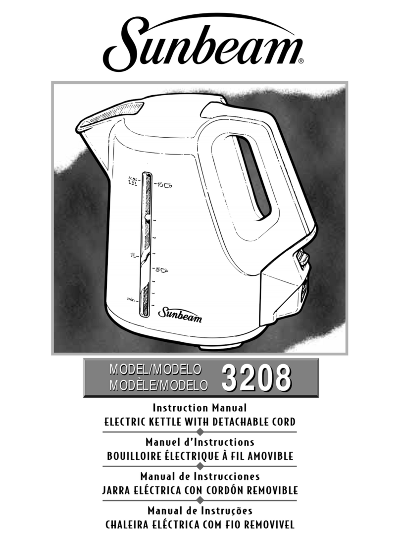 Sunbeam 3208 instruction manual