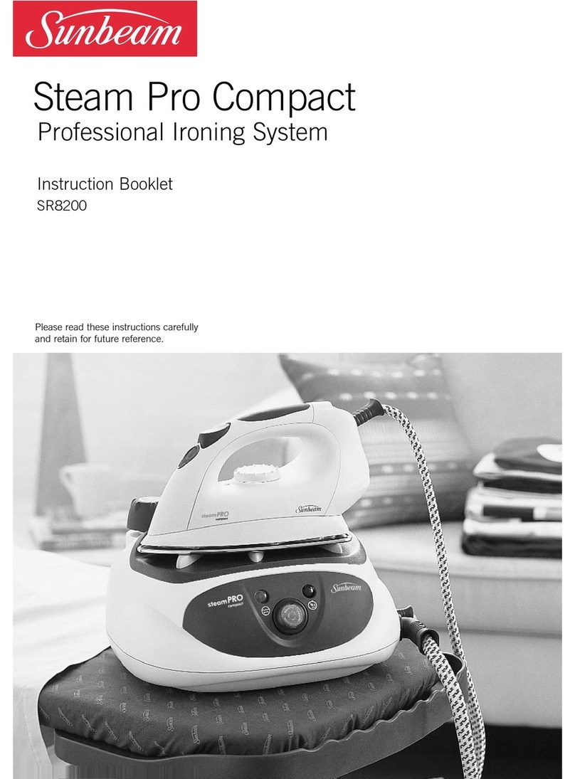 Sunbeam Steam Pro Compact SR8200 Instruction booklet