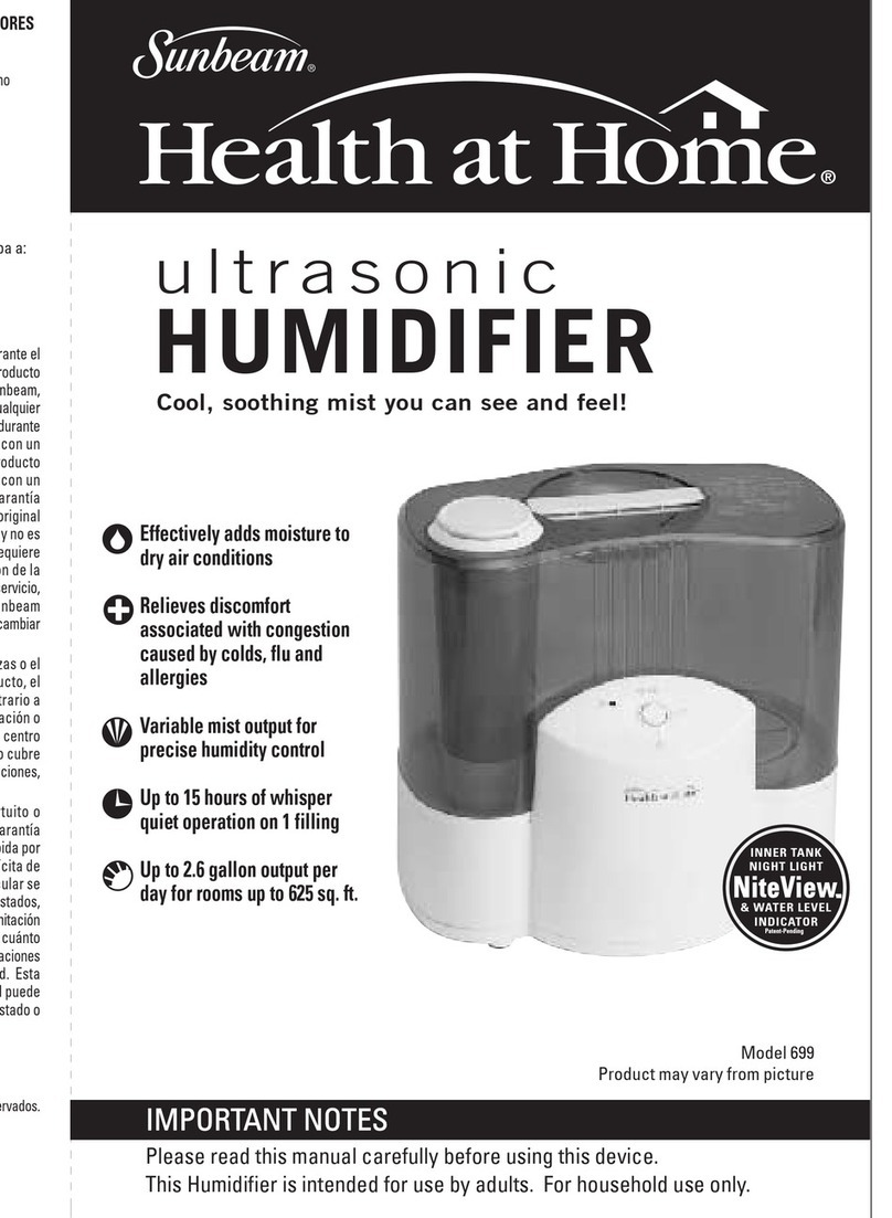 Sunbeam HUMIDIFIERCool User manual
