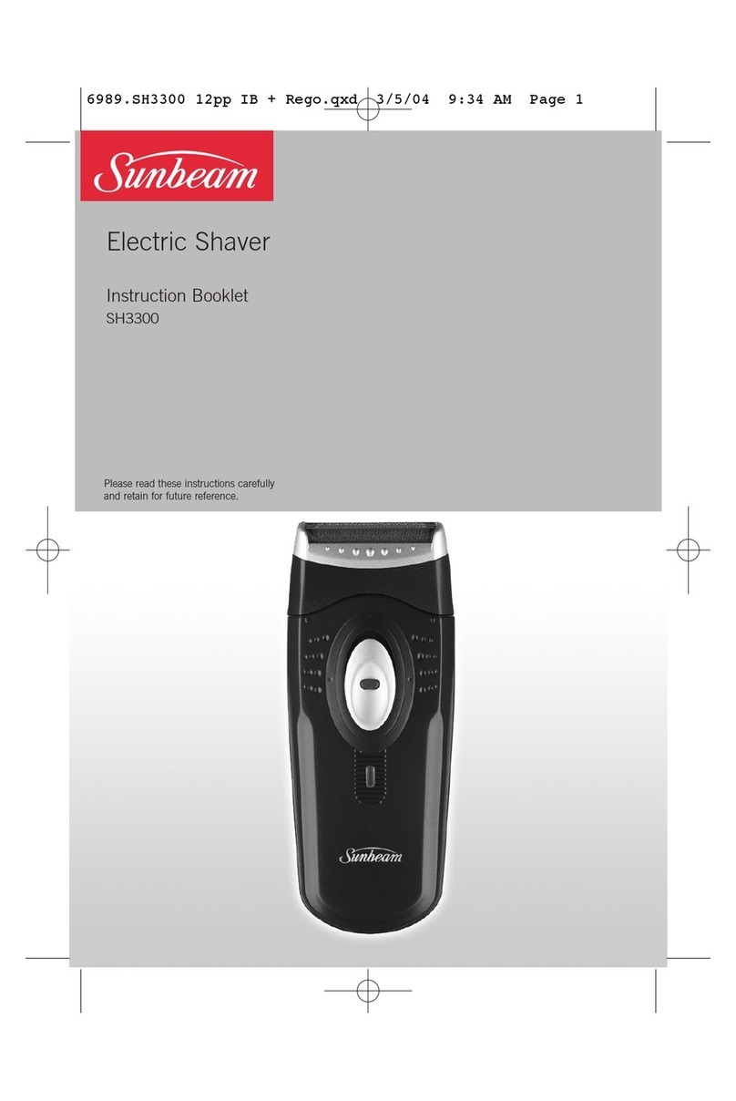 Sunbeam SH3300 Instruction booklet