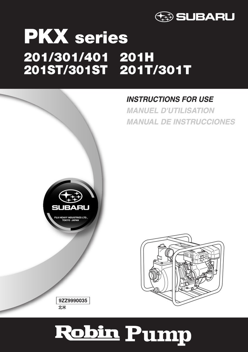Robin America PKX Series Robin Pump 201 Instructions for use