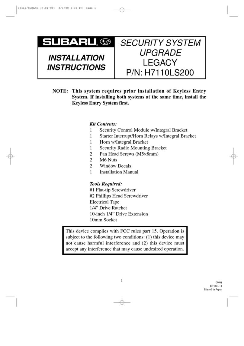 Subaru LEGACY H7110LS200 installation instructions Subaru LEGACY H7110LS200 installation instructions