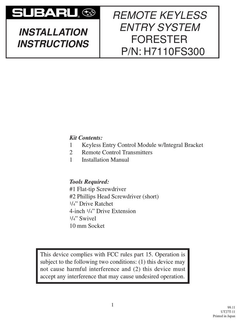 Subaru H7110FS300 installation instructions