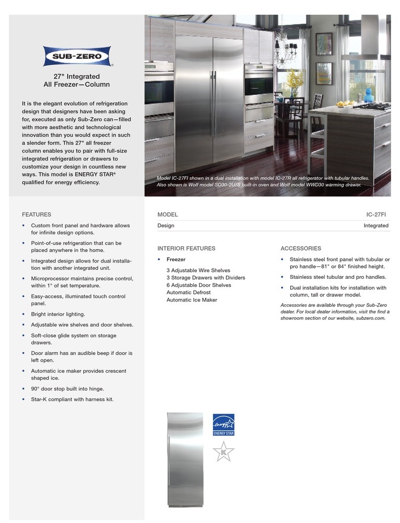 Sub-Zero IC-27FI User manual