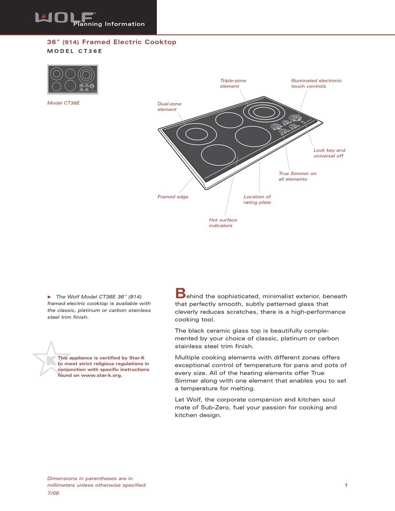 Wolf CT36E Planning information