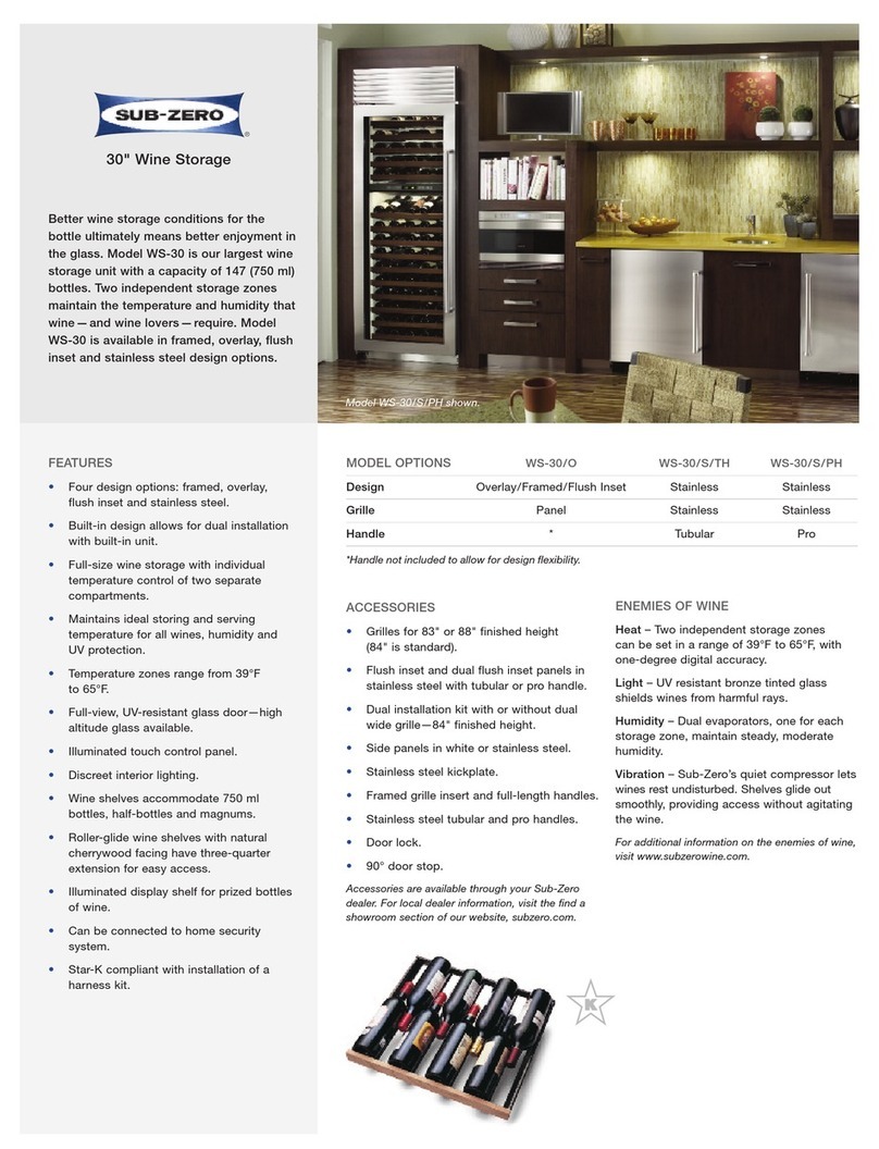 Sub-Zero WS-30 User manual