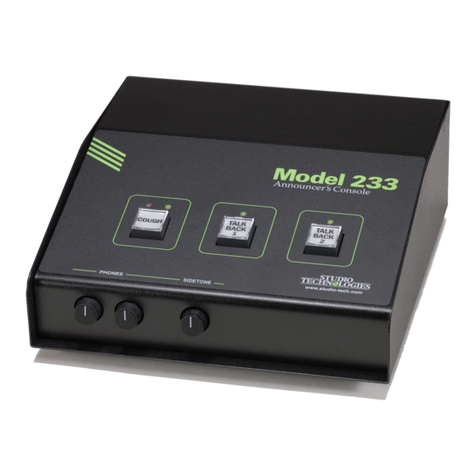 Studio Technologies Annoucer's Console 233 user guide