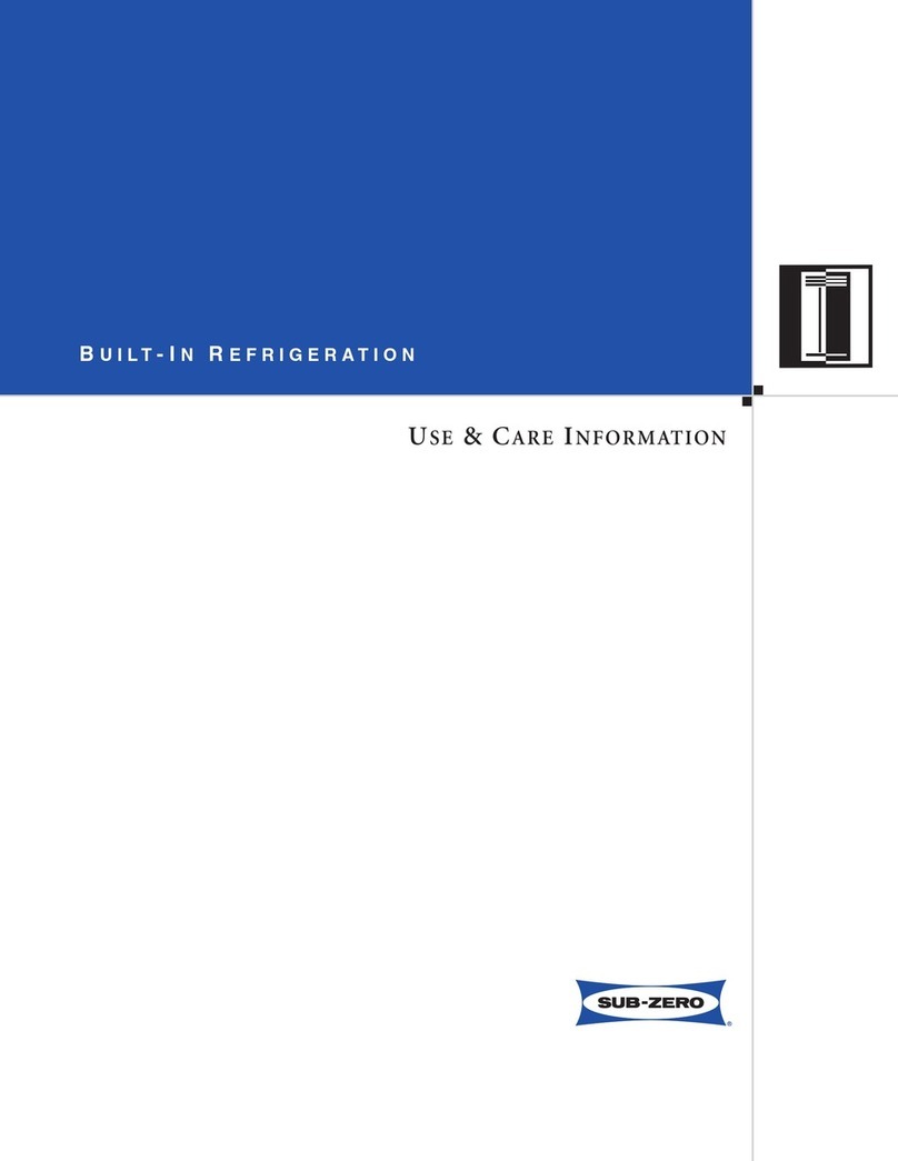 Sub-Zero Built-In Refrigeration Use & care information Sub-Zero Built-In Refrigeration Use & care information
